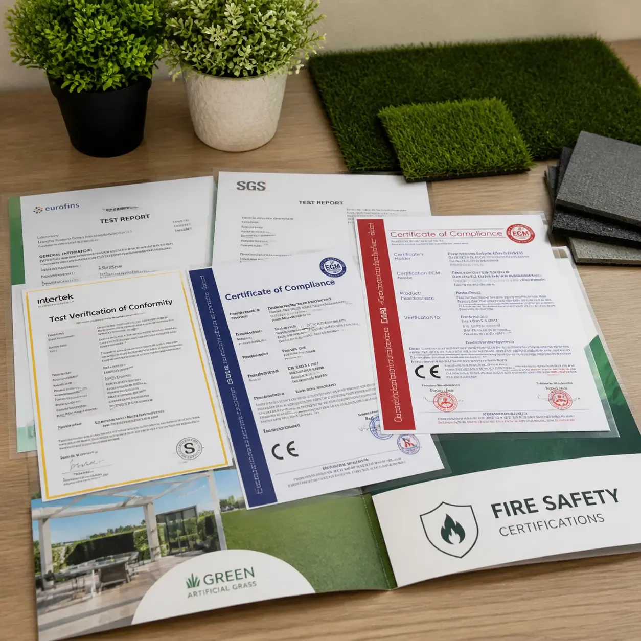 Standard non-fire-rated artificial plants — commercial fire hazard