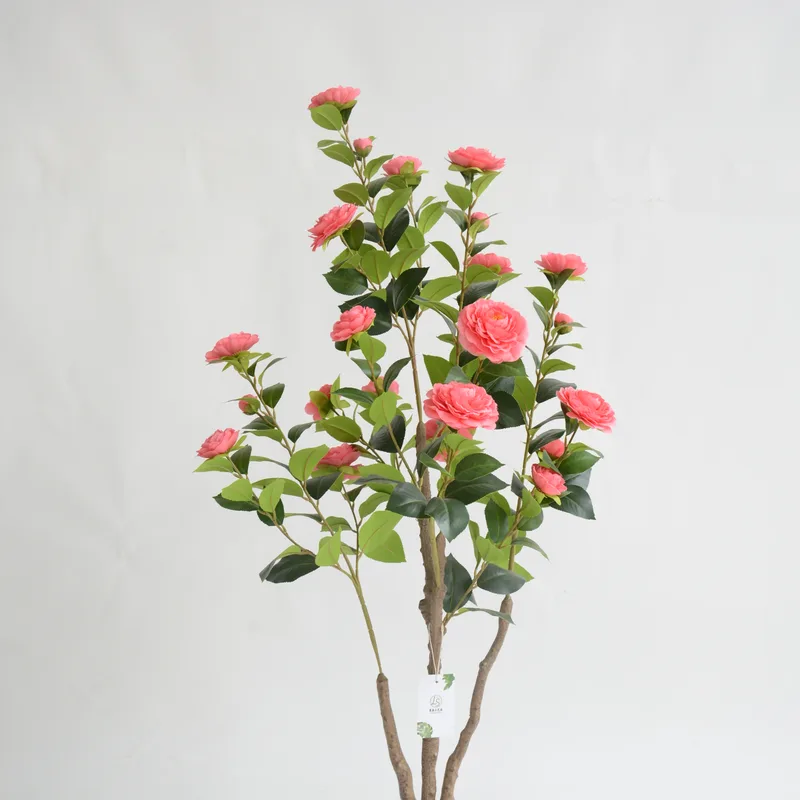 Pink Artificial Camellia Tree