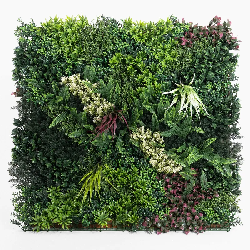 Mystic medley mixed foliage artificial green wall panel