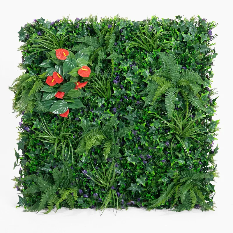 Tropical foliage artificial green wall panel