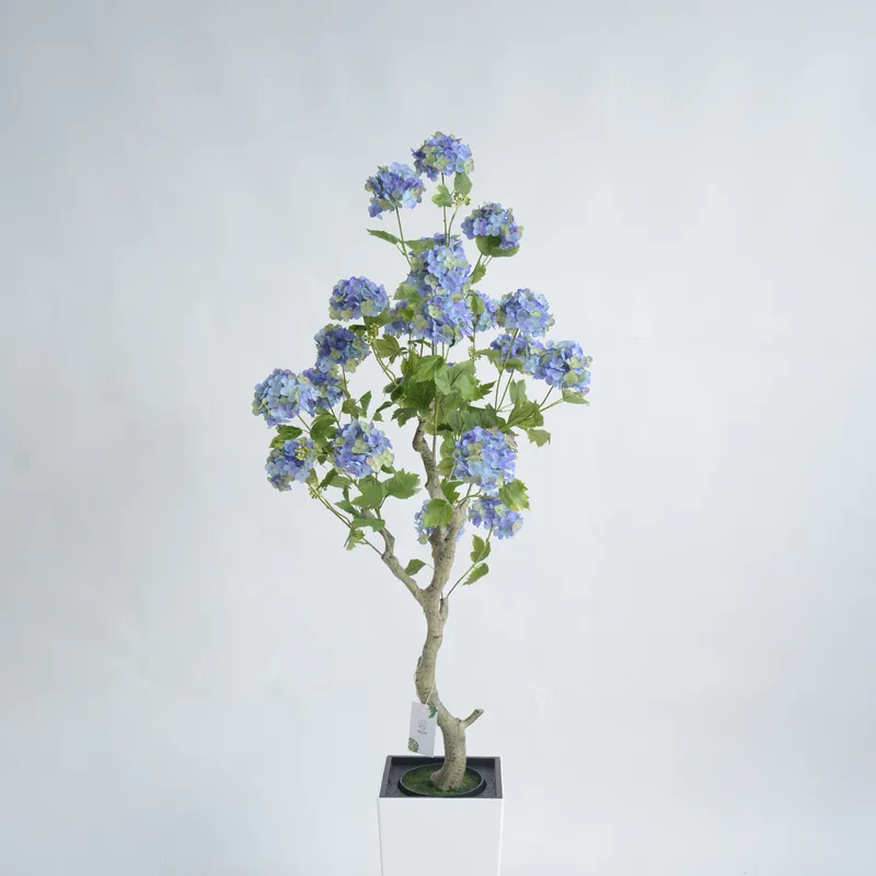 Blue Artificial Hydrangea Tree
