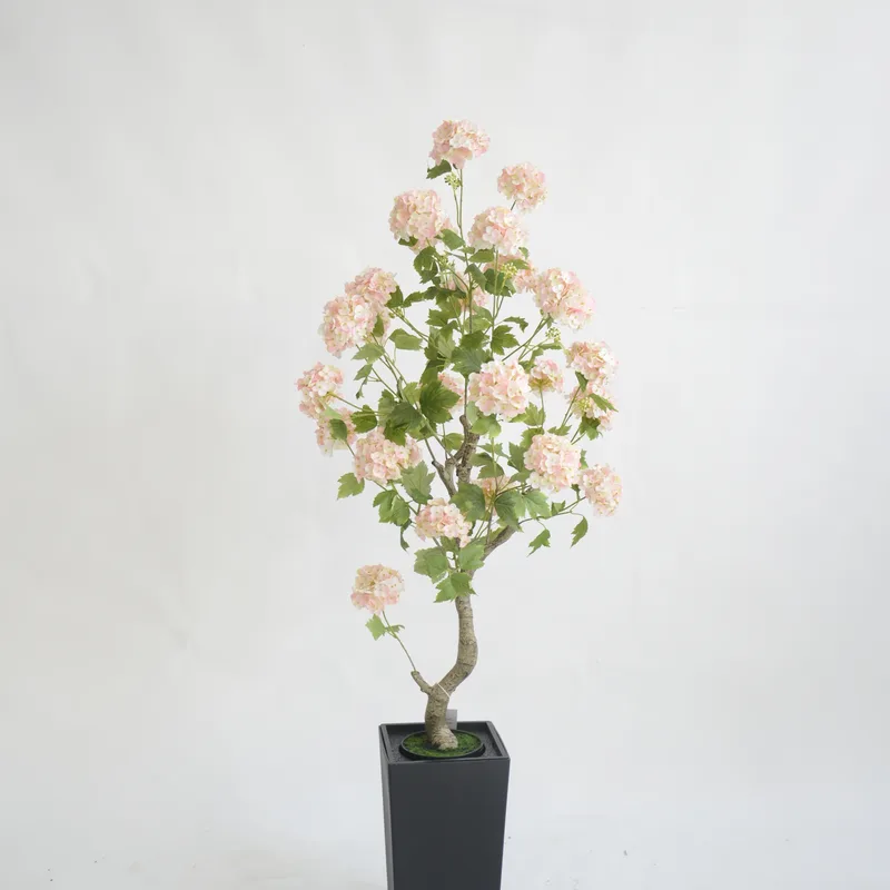 Pink Artificial Hydrangea Tree