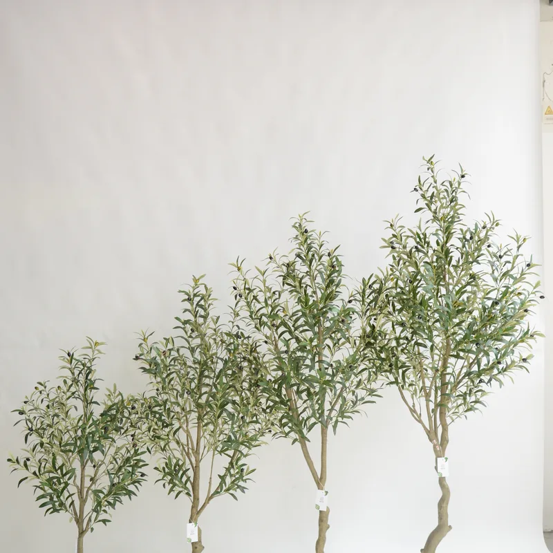 Single Trunk Three-branch Artificial Olive Tree
