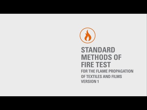 SGS NFPA 701 Test Method 1 laboratory demonstration video
